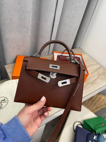 Сумка женская Kelly mini PHW, Chevre Hermes LUX-114534