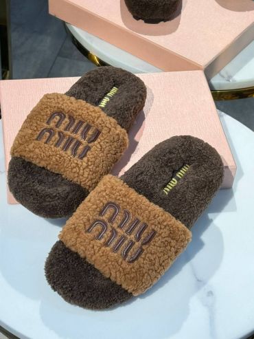 Меховые тапочки  Miu Miu LUX-121162