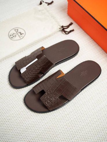 Шлепанцы Hermes из натуральной кожи крокодила Hermes LUX-134811