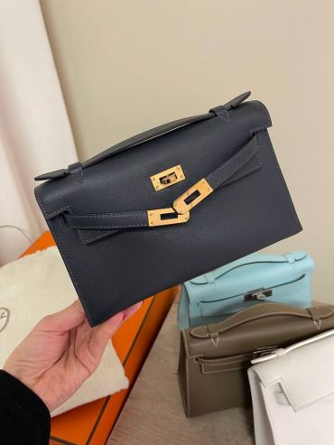  Сумка женская Kelly Pochette Hermes LUX-128945