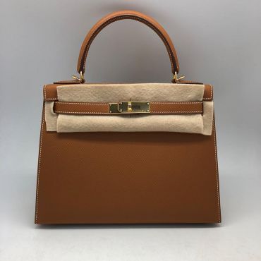 Сумка женская Hermes Kelly 25 cm,Epsom Color Cognac Hermes LUX-37274