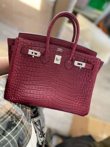 Сумка женская Birkin, 25, PHW Crocodile Porosus Hermes LUX-116926