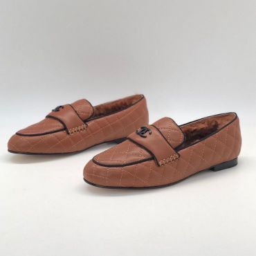 Лоферы женские утепленные Chanel LUX-22808