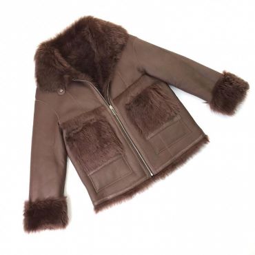 Дубленка женская двухсторонняя  LUX-23623