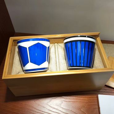 Набор из 2-х стаканов в деревянной коробке Hermes LUX-22165