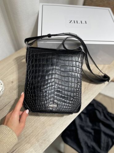 Сумка из натуральной кожи крокодила Zilli LUX-127073