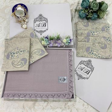 Комплект с вафельным пледом APPOLO LUX-19232