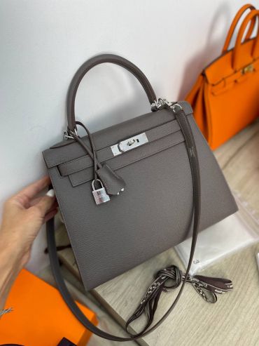  Сумка женская Kelly, 28 cm, Etain color Hermes LUX-57436