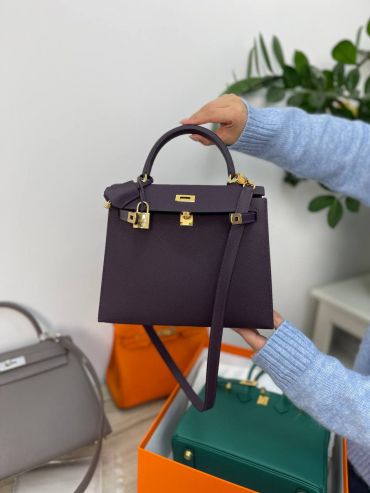 Сумка женская Kelly, 25 cm, Etain color Hermes LUX-57434