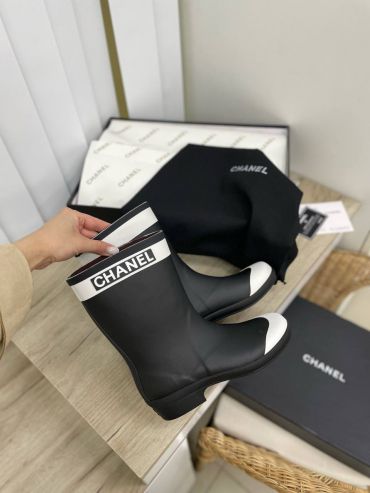 Полусапожки резиновые  Chanel LUX-66018
