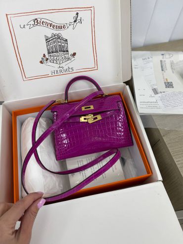 Сумка женская  Kelly mini  Crocodile Niloticus Hermes LUX-68335