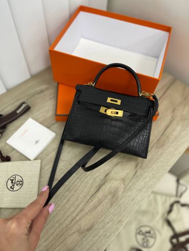 Сумка женская Kelly mini Crocodile Niloticus Mat Hermes LUX-68494