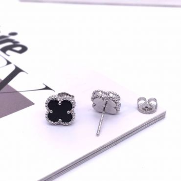 Серьги-пусеты 1см Van Cleef LUX-71077