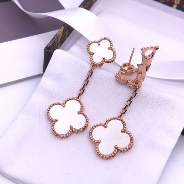 Серьги 2 мотива Van Cleef LUX-71091