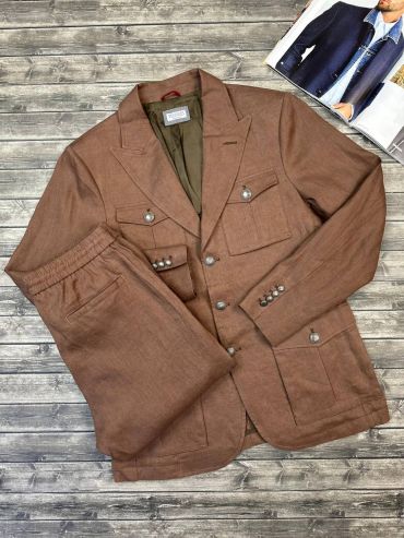 Льняной костюм  Brunello Cucinelli LUX-105968