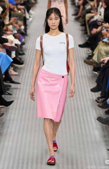 Кожаная  юбка Miu Miu LUX-114266