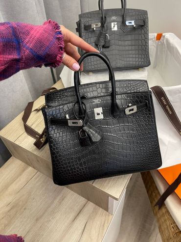 Сумка женская Birkin, 25  Crocodile Alligator Mat Hermes LUX-115264