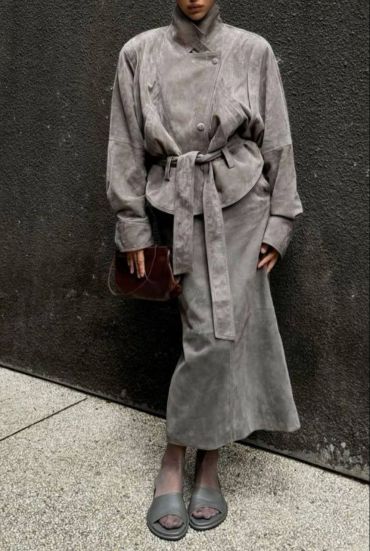 Замшевая куртка The Row LUX-115431