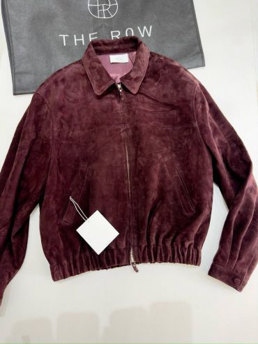 Замшевый бомбер The Row LUX-115897