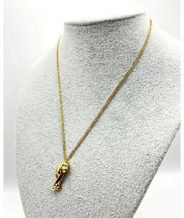 Подвеска   Panth?re Necklace выполнена из жёлтого золота 750 пробы, украшена цаворитом и ониксом Cartier LUX-116351