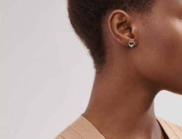 Пуссеты  коллекция Open Heart Желтое золото 18 карат  Tiffany&Co LUX-116356