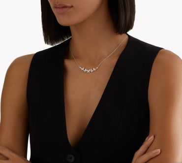 Подвеска Butterfly Pavе petite diamond line из белого золота  Graff LUX-116843