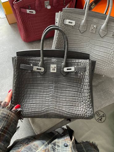 Сумка женская Birkin, 25, PHW Crocodile Porosus Hermes LUX-116922