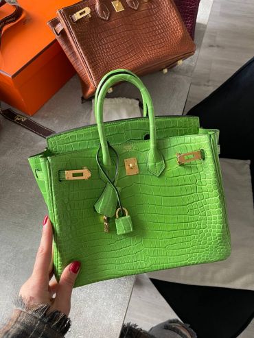 Сумка женская Birkin, 25, PHW Crocodile Porosus Hermes LUX-116920