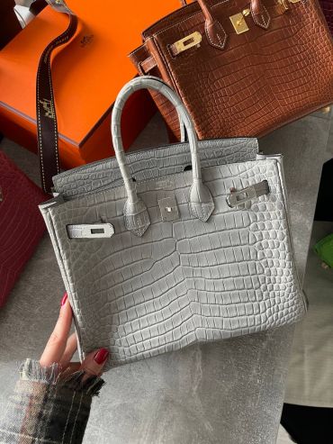Сумка женская Birkin, 25, PHW Crocodile Porosus Hermes LUX-116921