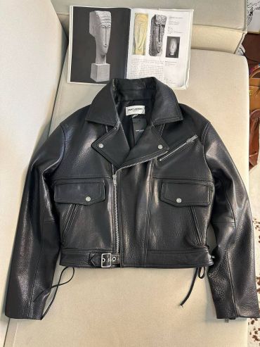 Куртка кожаная  Yves Saint Laurent LUX-117300