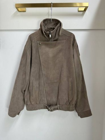 Замшевый бомбер Yves Saint Laurent LUX-118643