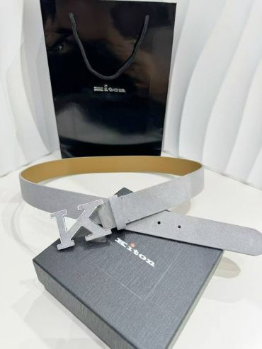 Ремень из натуральной замши Kiton LUX-121047