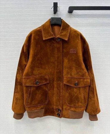 Замшевая куртка  Miu Miu LUX-123076