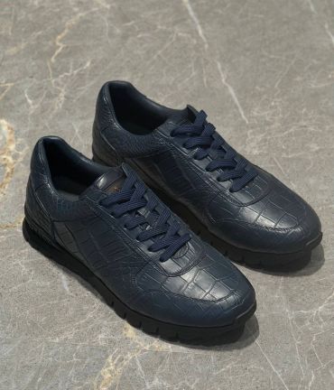 Кроссовки из натуральной кожи крокодила Kiton LUX-123273