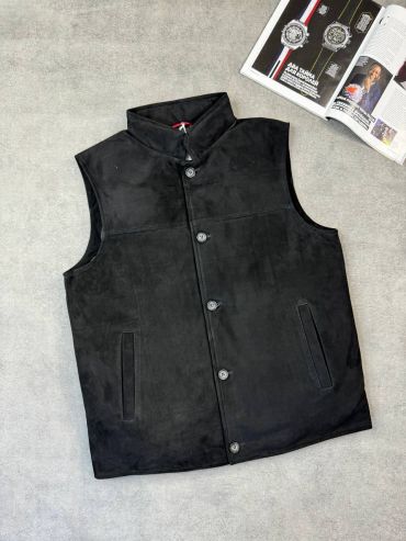 Жилет из натуральной замши(наполнитель пух)  Brunello Cucinelli LUX-123455