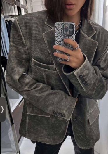 Кожаный жакет The Row LUX-123765