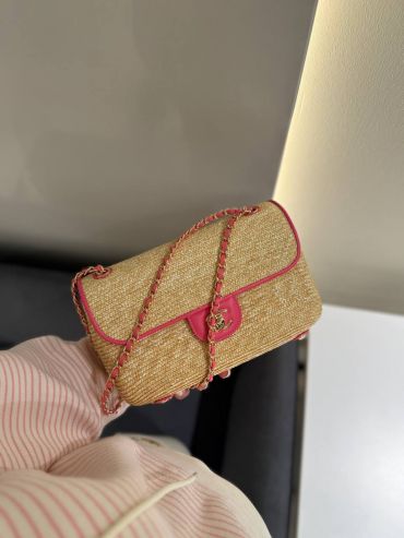 Сумочка из Рафии с отделкой кожи Chanel LUX-124382