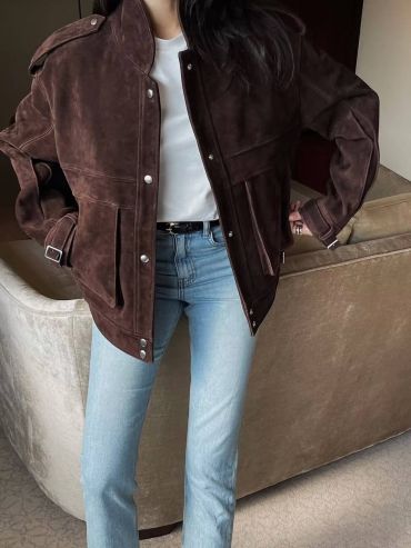 Замшевая куртка Yves Saint Laurent LUX-124894