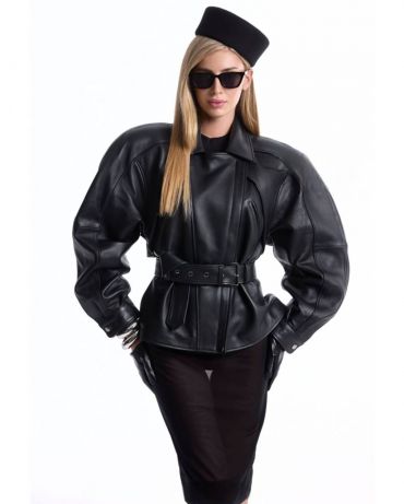 Кожаная куртка  Yves Saint Laurent LUX-124937