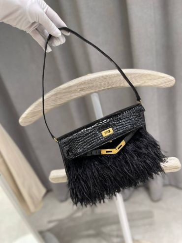 Сумка женская Kelly Elan Noir Alligator Hermes LUX-125469