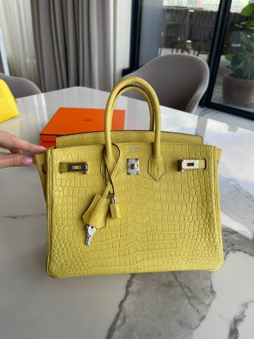 Сумка женская Birkin, 25, PHW Crocodile Porosus  Hermes LUX-125992