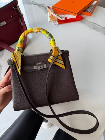 Сумка женская Kelly 25, PHW Togo Hermes LUX-126144