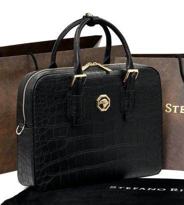 Портфель из натуральной кожи крокодила Stefano Ricci LUX-126722