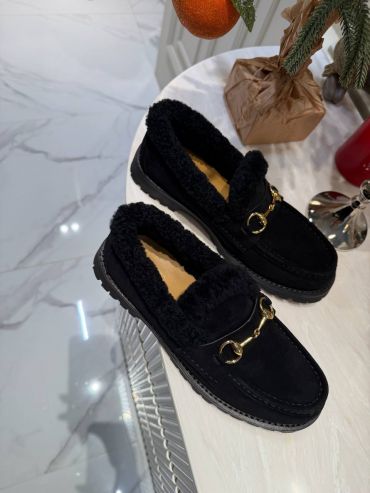 Меховые лоферы Gucci LUX-127945
