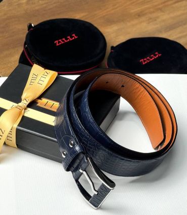 Ремень из натуральной кожи крокодила  Zilli LUX-128448