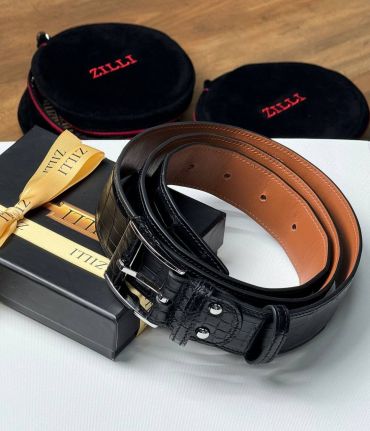 Ремень из натуральной кожи крокодила  Zilli LUX-128449