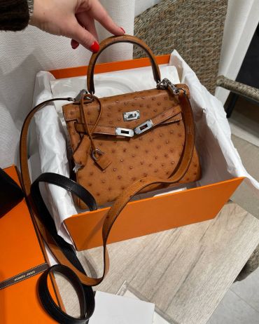 Сумка женская Kelly , 25 cm Ostrich GHW Hermes LUX-128500