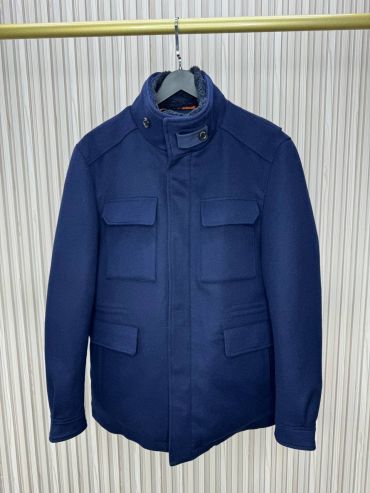 Кашемировая куртка со съемным воротником из овчины. Loro Piana LUX-129051