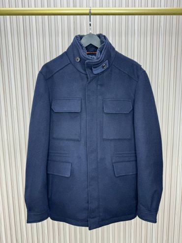 Кашемировая куртка со съемным воротником из овчины. Loro Piana LUX-129050