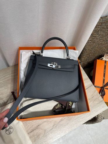Сумка женская Kelly, 25, PHW Epsom leather  Hermes LUX-129858